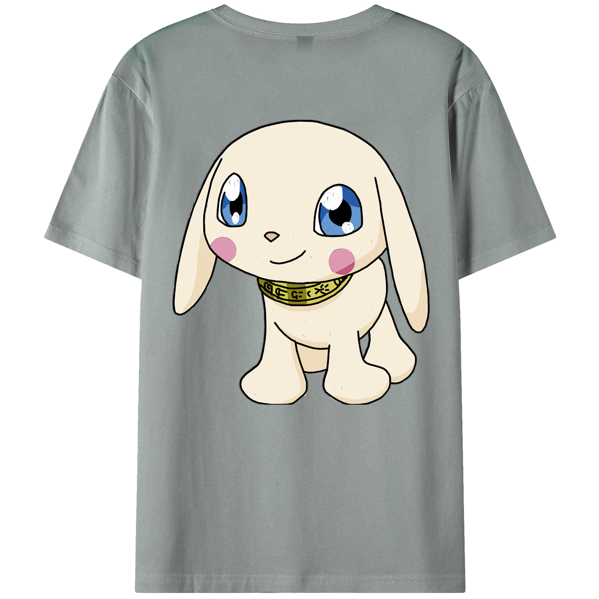 （画像用） Digimon デジタルモンスター/デジモン 綿100％ メンズ半袖Tシャツ（バックプリント） 通気性